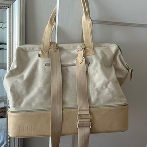 BEIS beige weekender bag